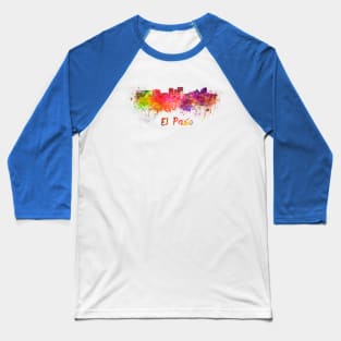 El paso skyline in watercolor Baseball T-Shirt